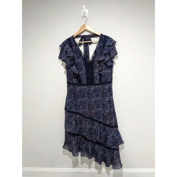 Mint Velvet | Dresses | Mint Velvet Blue Floral Asymmetrical Hem Tiered  Midi Dress Size Us 2 | Poshmark